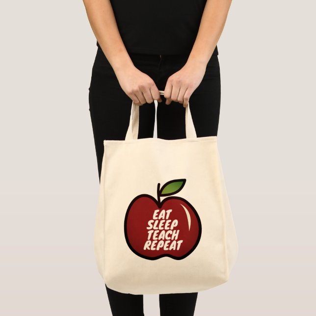 Bolsa Tote Come Sleep Teach Repete o saco de tote para profes (Frente (produto))