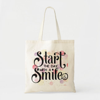 Bolsa Tote Comece o dia com um sorriso