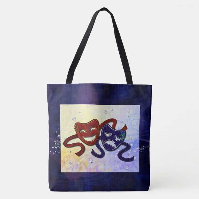 Bolsa Tote Comédia de Drama Americano e Tragédia (Frente)