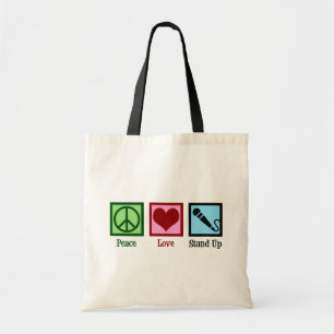 Bolsa Tote Comediante Peace Love Stand Up Comedy Club
