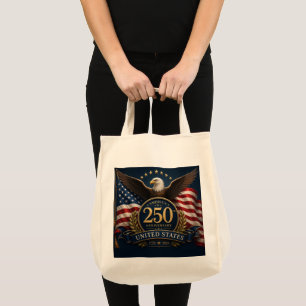 Bolsa Tote Comemoração de 250 anos EUA Presente Patriótico