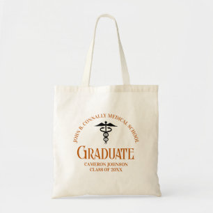 Bolsa Tote Comemorativa da Graduação da Escola Médica Laranja