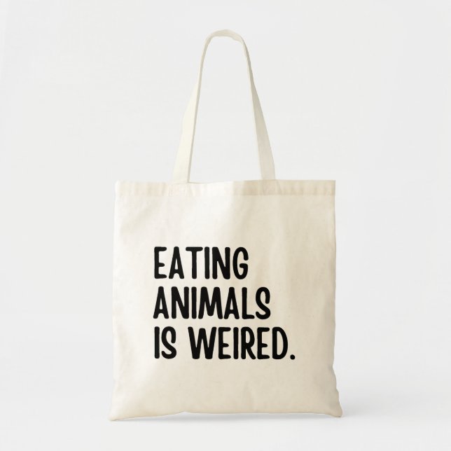Bolsa Tote Comer Animais Está Com Vegan (Frente)