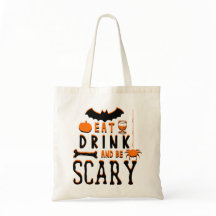 comer beber e ser assustador halloween
