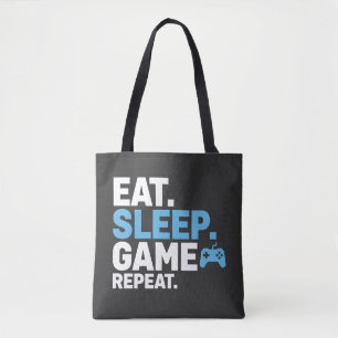 Bolsa Tote Comer Dormir Jogar Repetir Citação Divertida de De