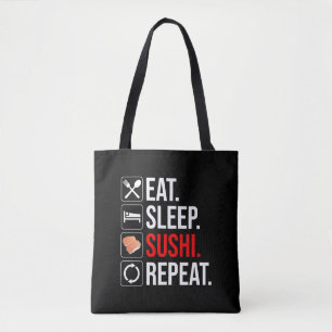 Bolsa Tote Comer. Dormir. Sushi. Repetir