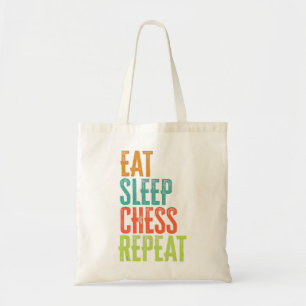 Bolsa Tote comer xadrez de dormir repita lenda do grande mest