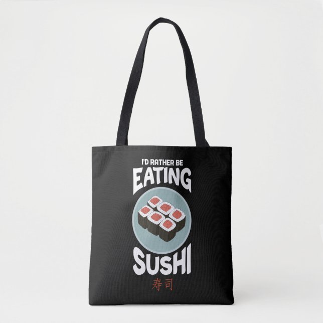 Bolsa Tote Comida Asiática Cawaii Sushi (Frente)