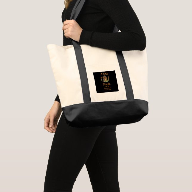 Bolsa Tote Comida Bebida Em Restaurante Bar Ou Pub (Frente (produto))