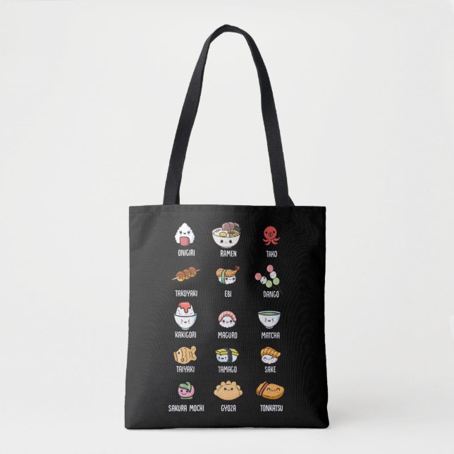 Bolsa Tote Comida da Ásia Cai Sushi Rice Fish Ramen Lover (Frente)