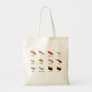 Bolsa Tote comida japonesa de sushi