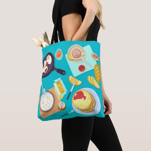 Bolsa Tote Comidas do café da manhã