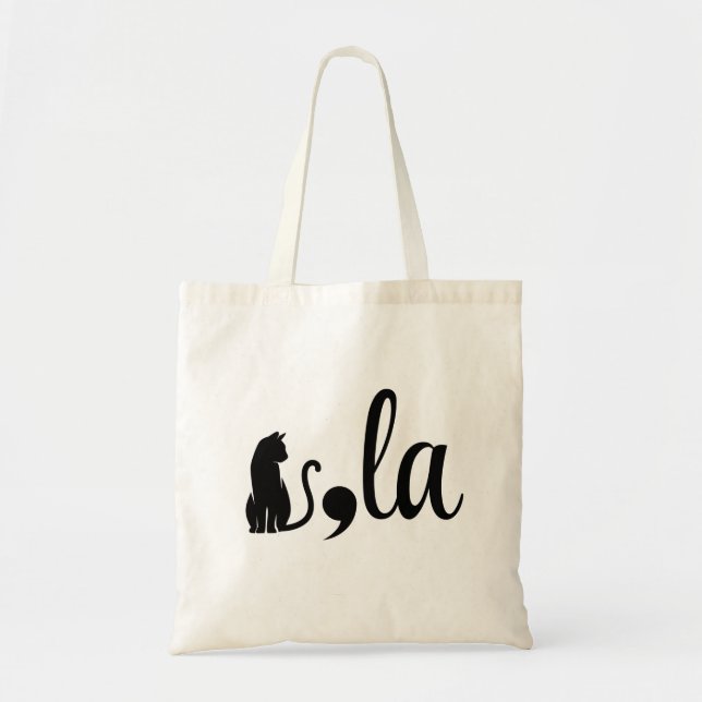 Bolsa Tote Comma La Kamala Harris - mãe de gato para Kamala (Frente)