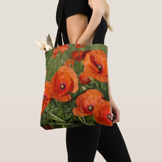 Bolsa Tote Common Poppies  (Close Up)