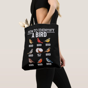 Bolsa Tote Como Identificar um Pássaro Engraçado Observando P