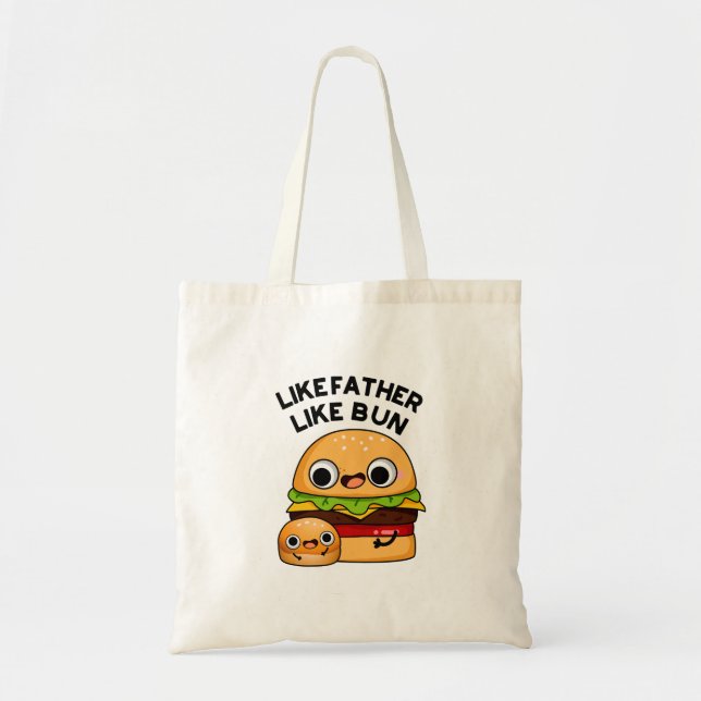 Bolsa Tote Como o Pai, Como o Pãozinho Piada Divertida de Com (Frente)