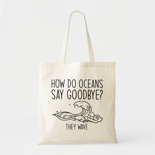 Bolsa Tote Como os oceanos dizem adeus (Frente)