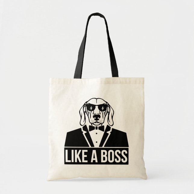 Bolsa Tote Como um Dachshund do chefe (Frente)