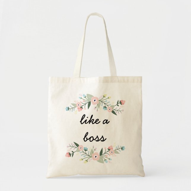 Bolsa Tote Como Uma Banda Floral De Tote (Frente)