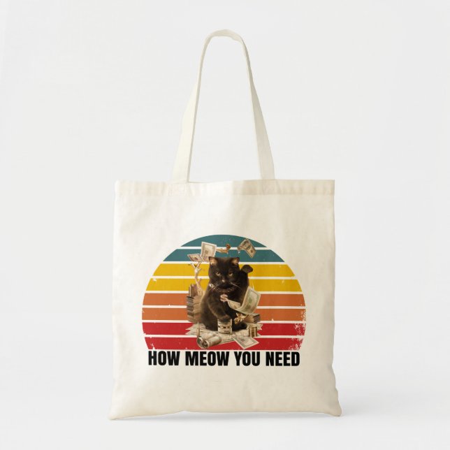 Bolsa Tote como você precisa de dinheiro - gangsta cat (Frente)