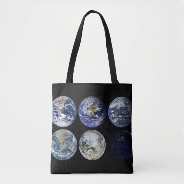 Bolsa Tote Comparação De Imagens De Vistas Icônicas Do Planet (Frente)
