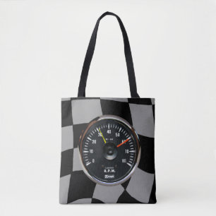 Bolsa Tote Competência análoga do tacômetro do vintage aut