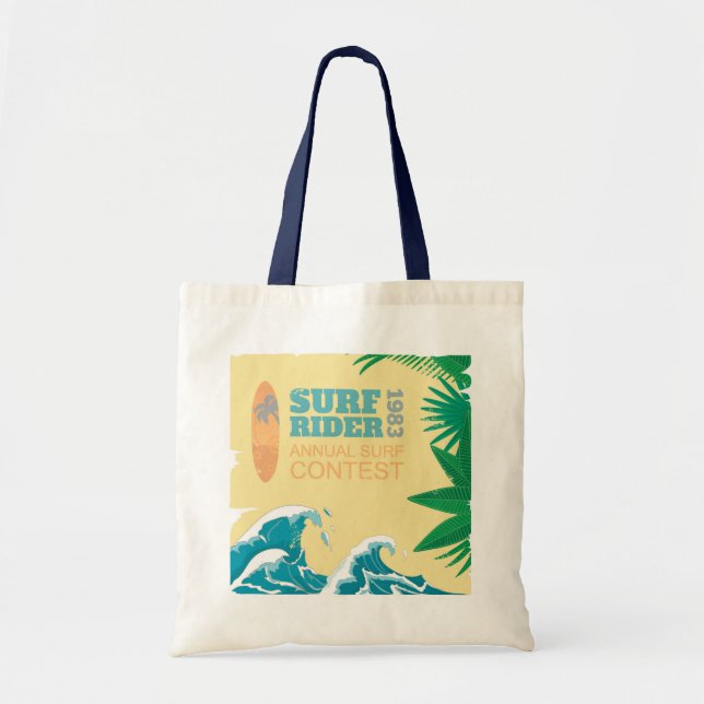 Bolsa Tote Competição |1983 do surf do cavaleiro do surf (Frente)