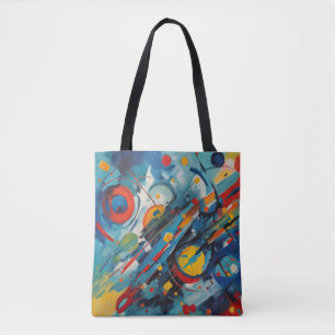 Bolsa Tote Composição Abstrata Dinâmica Colisão Celestial