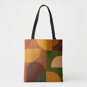 Bolsa Tote Composição Abstrata Modernista de Meados do Século