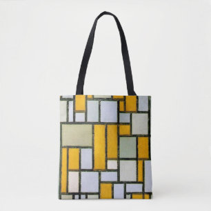 Bolsa Tote Composição Amarelo e Cinzas, Mondrian