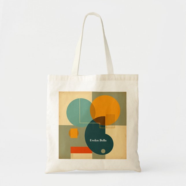 Bolsa Tote Composição Artística de Formas Sobrepostas Abstrat (Frente)