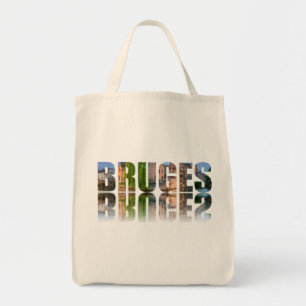 Bolsa Tote Composição de fotos de texto Bruges