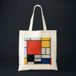 Bolsa Tote Composição de Mondrian Vermelho, Amarelo, Azul, Pr<br><div class="desc">Composição com vermelho,  amarelo,  azul e preto por Piet Mondrian (1921)</div>