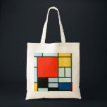 Bolsa Tote Composição Piet Mondrian<br><div class="desc">Composição com vermelho,  amarelo,  azul e preto pintada por Piet Mondrian em 1921.</div>