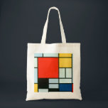 Bolsa Tote Composição Piet Mondrian<br><div class="desc">Composição com vermelho,  amarelo,  azul e preto pintada por Piet Mondrian em 1921.</div>