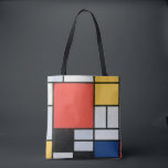 Bolsa Tote Composição Vermelho, Amarelo, Azul, Preto, Mondria<br><div class="desc">Pieter Cornelis Mondriaan (7 de março de 1872 - 1 de fevereiro de 1944) era um pintor e teórico holandês, considerado um dos maiores artistas do século 20. Ele é conhecido por ser um dos pioneiros da arte abstrato, do século 20, ao mudar sua direção artística da pintura figurativa para...</div>