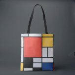 Bolsa Tote Composição Vermelho, Amarelo, Azul, Preto, Mondria<br><div class="desc">Pieter Cornelis Mondriaan (7 de março de 1872 - 1 de fevereiro de 1944) era um pintor e teórico holandês, considerado um dos maiores artistas do século 20. Ele é conhecido por ser um dos pioneiros da arte abstrato, do século 20, ao mudar sua direção artística da pintura figurativa para...</div>