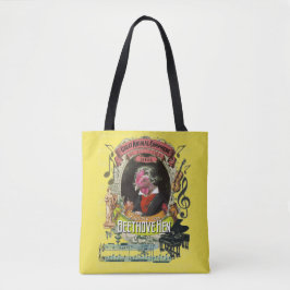 Bolsa Tote Compositor animal Beethoven da galinha engraçada
