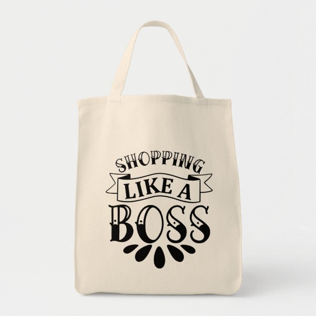 Bolsa Tote Comprando Como Uma Tipografia Do Chefe (Frente)