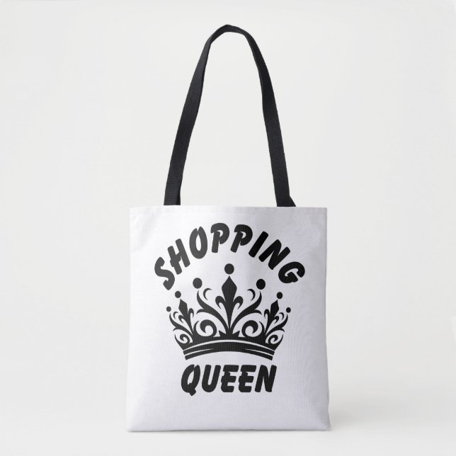 Bolsa Tote Comprando Rainha-Trendy para Fashionistas (Frente)