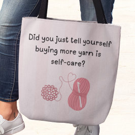 Bolsa Tote “Comprar Fio é Cuidado Pessoal” Placar Divertido e