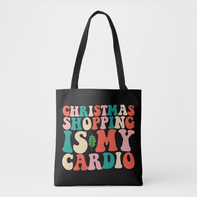 Bolsa Tote Comprar Natal É O Meu Feriado Cardio (Frente)