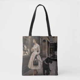 Bolsa Tote Compras de janela com uma Pantera Negra
