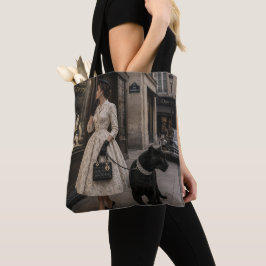Bolsa Tote Compras de janela com uma Pantera Negra