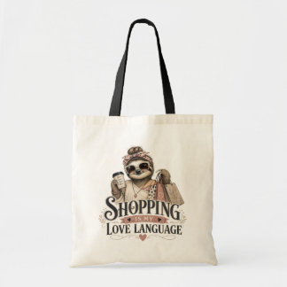 Bolsa Tote Compras São Meu Idioma do Amor Presente Divertido