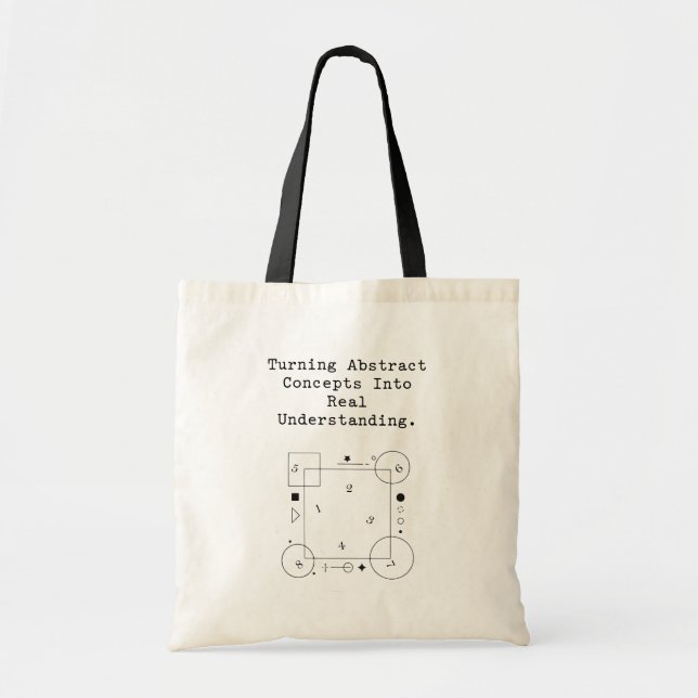Bolsa Tote Compreensão Abstrata para Real | Clareza Matemátic (Frente)