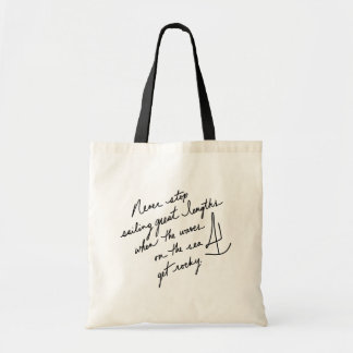 Bolsa Tote Comprimentos Maravilhosos de Navegação Escritos à