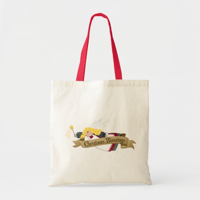 Bolsa Tote Compro Anjo Natal / Sacos para presentes (Frente)