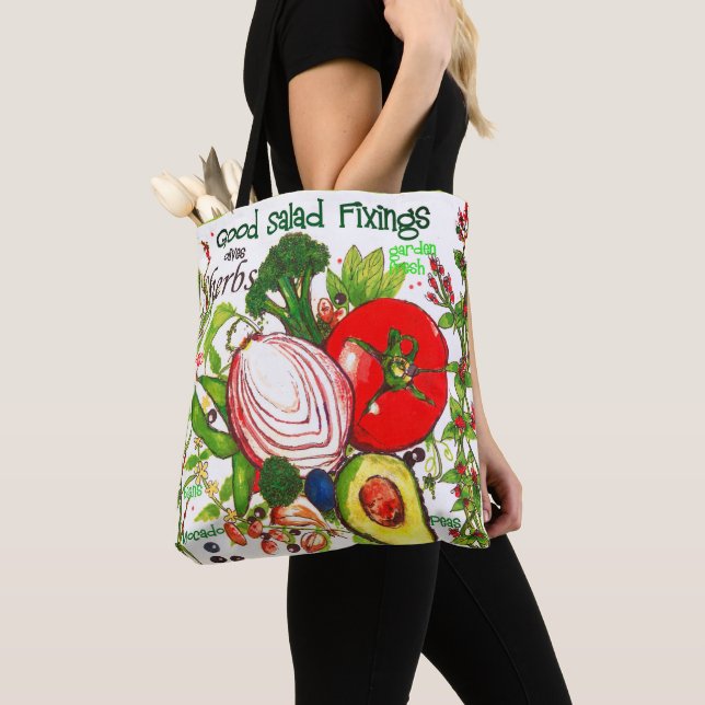 Bolsa Tote Compro Colorir Vegetais (Close Up)