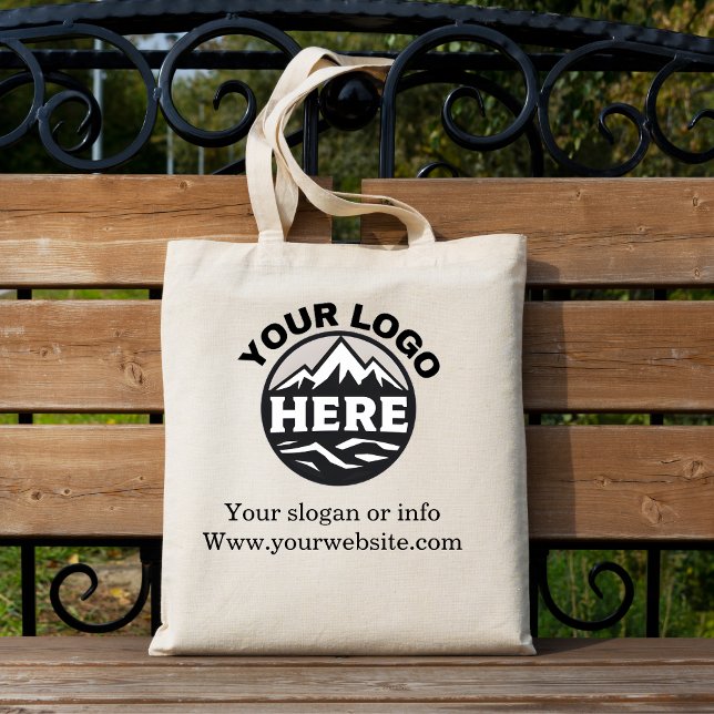Bolsa Tote Compro Comercial de Logotipo Básico Personalizado (Criador carregado)